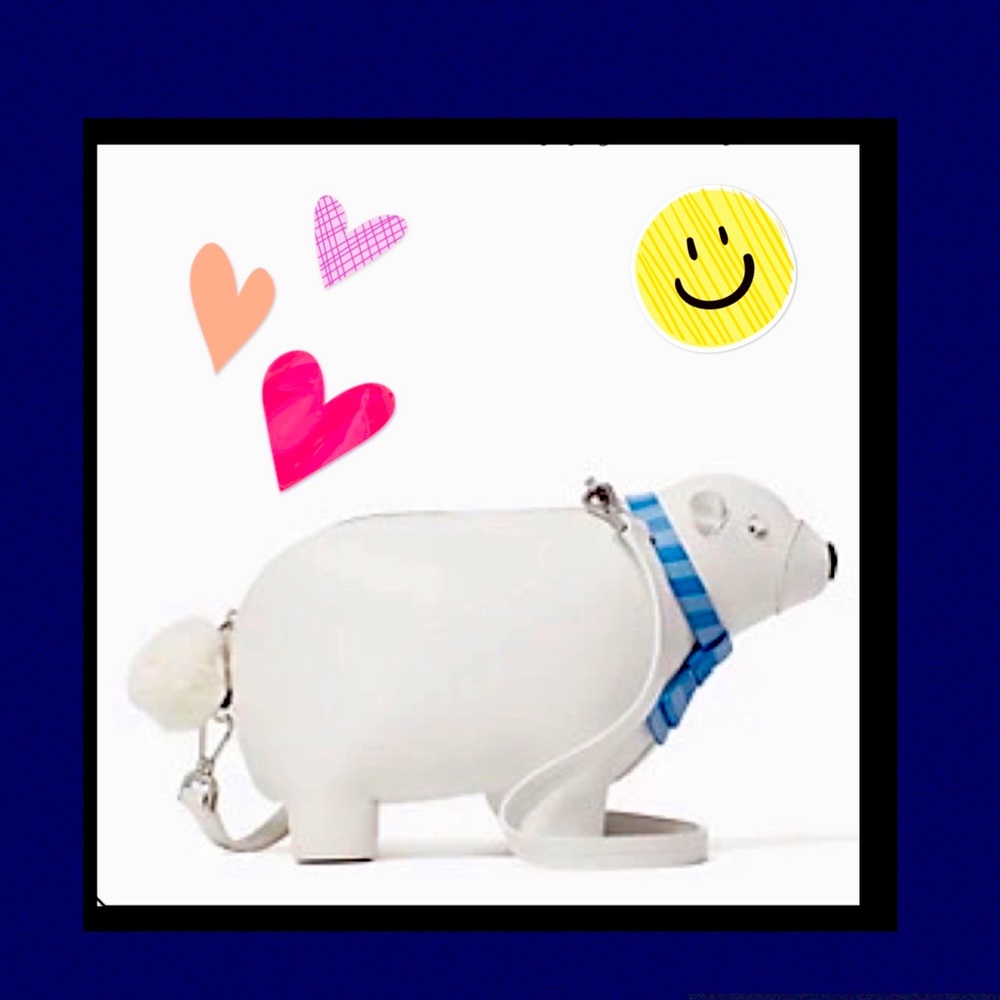 NWT Kate Spade Polar bear white crossbody bag - Picture 5 of 11
